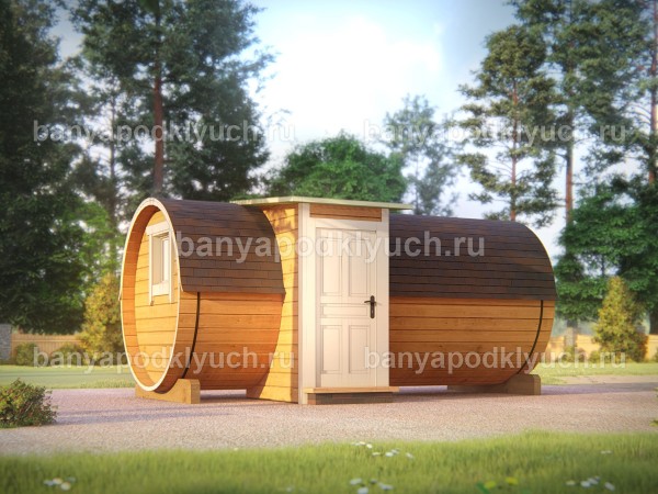 Баня бочка 4,5 на 2,3 м